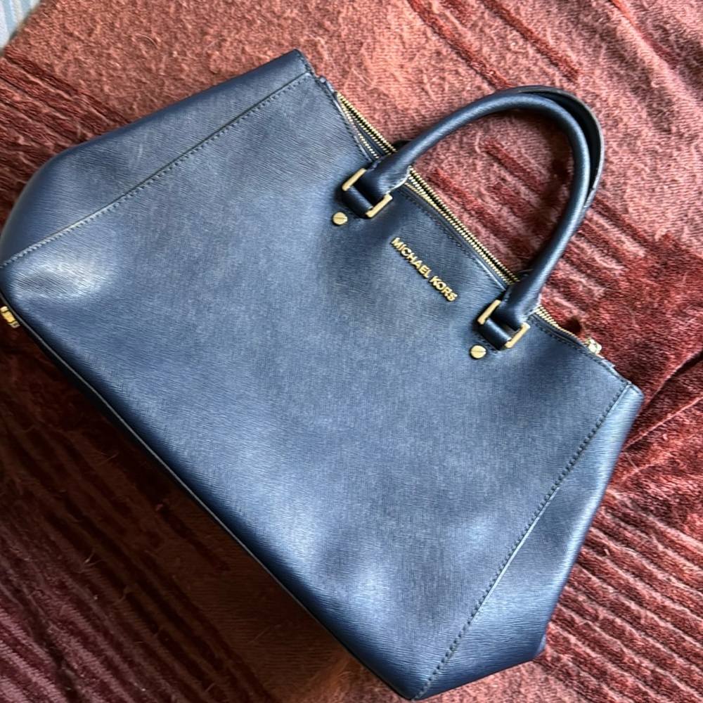 Michael Kors Navy Leather Purse